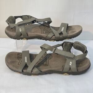 Merrell Brindle Performance Sandals Womens 11 Brown Leather Hook & Loop